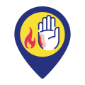 Klik op het pictogram eerstegraads brandwonden om te zien hoe je ze moet behandelen